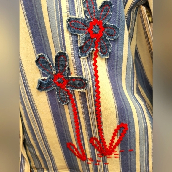 Vintage Sag Harbor Sport Denim Chambray Stripes button up Small - Picture 11 of 12